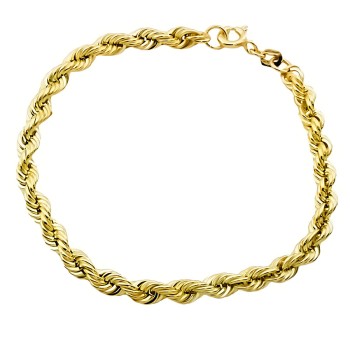 9ct Gold (Hollow) 2.6g 7 inch Rope Bracelet